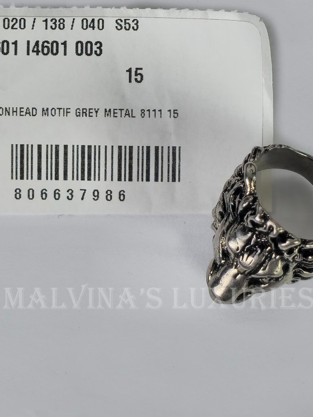 GUCCI RING LION HEAD AGED FINISH METAL BAND UNISEX sz 15 US 7 1/4 - Picture 17 of 17